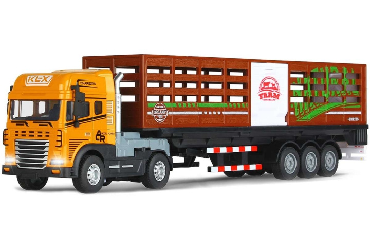 KLX Die-cast lastbil m/dyretrailer, lys og lyd (534677) i gruppen LEGETØJ, BØRN & BABY / Legetøj / Legetøjsbiler hos TP E-commerce Nordic AB (D27771)