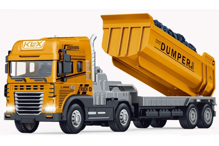 KLX Trykstøbt lastbil med dumper, friktion, lys og lyd (534679) i gruppen LEGETØJ, BØRN & BABY / Legetøj / Legetøjsbiler hos TP E-commerce Nordic AB (D27773)