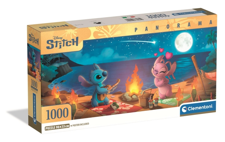 Clementoni Puslespil Panorama HQC Disney Stitch, 1000 brikker (I-37061) i gruppen LEGETØJ, BØRN & BABY / Legetøj / børns puslespil hos TP E-commerce Nordic AB (D27833)
