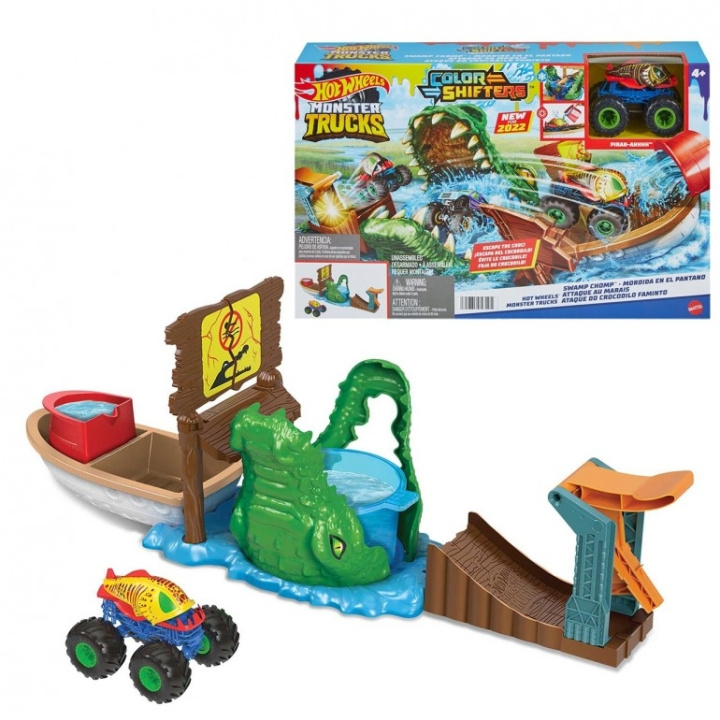 Hot Wheels Monster Trucks Swamp Chomp legesæt (HGV14) i gruppen LEGETØJ, BØRN & BABY / Legetøj / Legesæt hos TP E-commerce Nordic AB (D27870)
