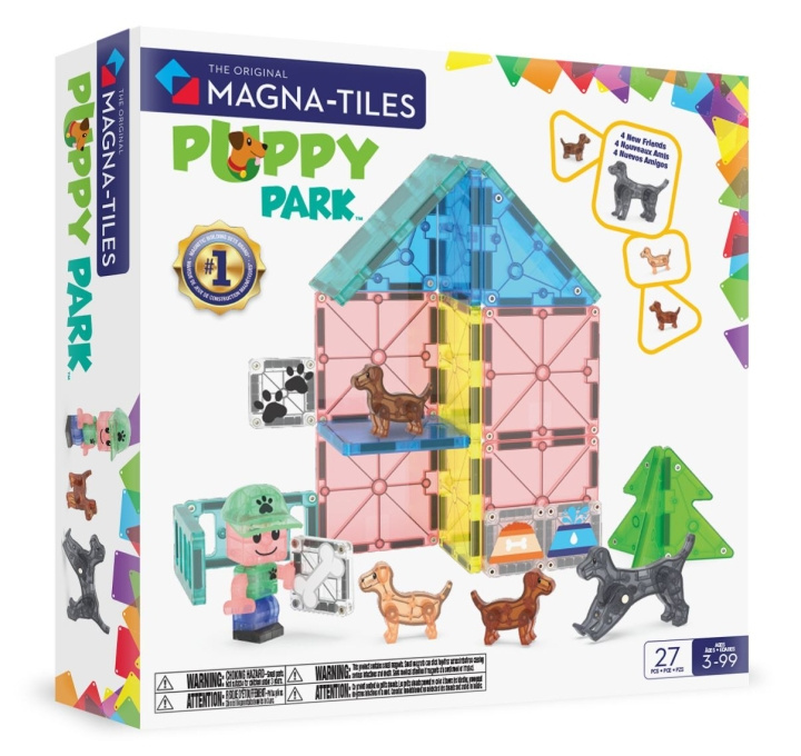 Magna Tiles MAGNA-TILES - Hundedagpleje 27 stk (90355) i gruppen LEGETØJ, BØRN & BABY / Legetøj / Bygge legesager / Klodser hos TP E-commerce Nordic AB (D27974)