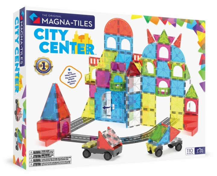 Magna Tiles MAGNA-TILES - Bycenter 110 stk (90364F) i gruppen LEGETØJ, BØRN & BABY / Legetøj / Bygge legesager / Klodser hos TP E-commerce Nordic AB (D27976)