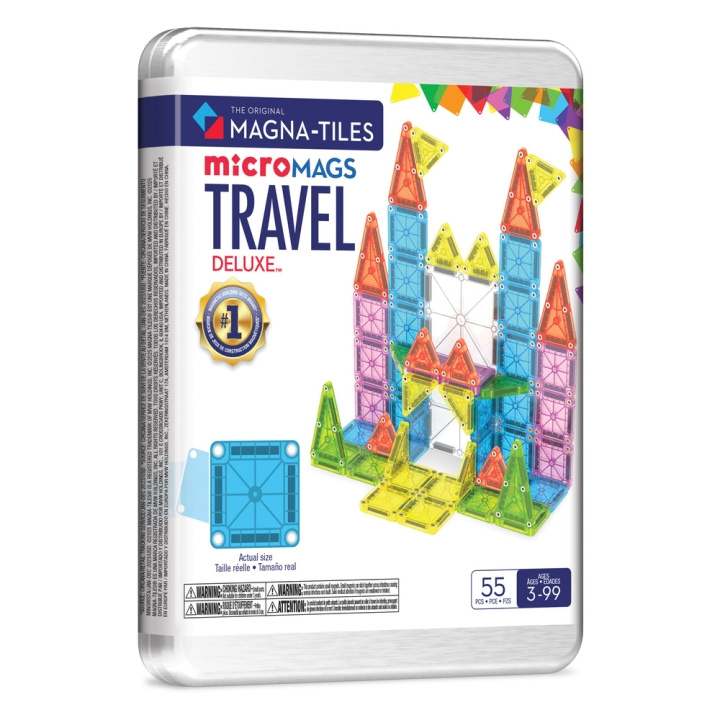 Magna Tiles Magna-Tiles - Rejsesæt Deluxe™ sæt med 55 dele (90365) i gruppen LEGETØJ, BØRN & BABY / Legetøj / Bygge legesager / Klodser hos TP E-commerce Nordic AB (D27991)
