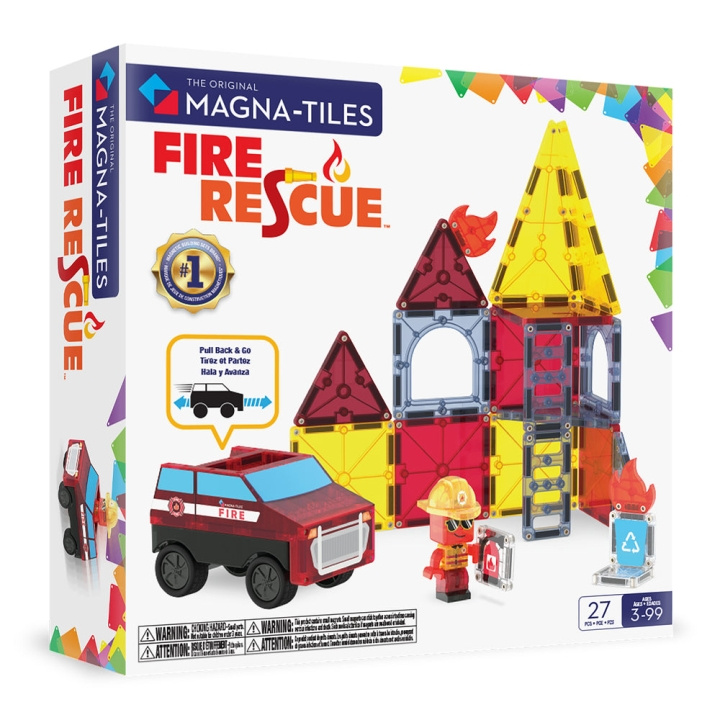 Magna Tiles Magna-Tiles - Fire Rescue™ sæt med 27 dele (90360) i gruppen LEGETØJ, BØRN & BABY / Legetøj / Bygge legesager / Klodser hos TP E-commerce Nordic AB (D27992)