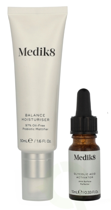 Medik8 Balance Moisturiser & Glycolic Acid Activator 55 ml Balance Moisturise 50ml/Glycolic Acid Activator 5ml i gruppen SKØNHED & HELSE / Hudpleje / Ansigt / Hudserum hos TP E-commerce Nordic AB (D28270)