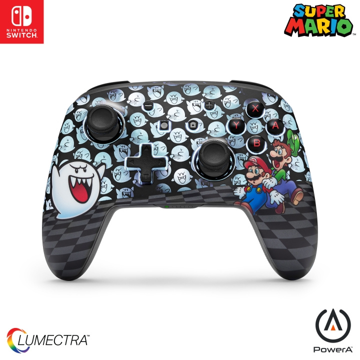 PowerA Forbedret trådløs controller - Mario Peek-A-Boo (Lumectra)/ Nintendo Switch i gruppen HJEMMEELEKTRONIK / Spilkonsoller og tilbehør / Nintendo Switch hos TP E-commerce Nordic AB (D28393)