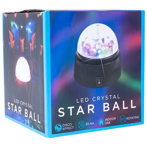 Fizz Creations Disco LED Crystal Starball - flerfarvet i gruppen SPORT, FRITID & HOBBY / Sjove gadgets / Smarte løsninger hos TP E-commerce Nordic AB (D28427)