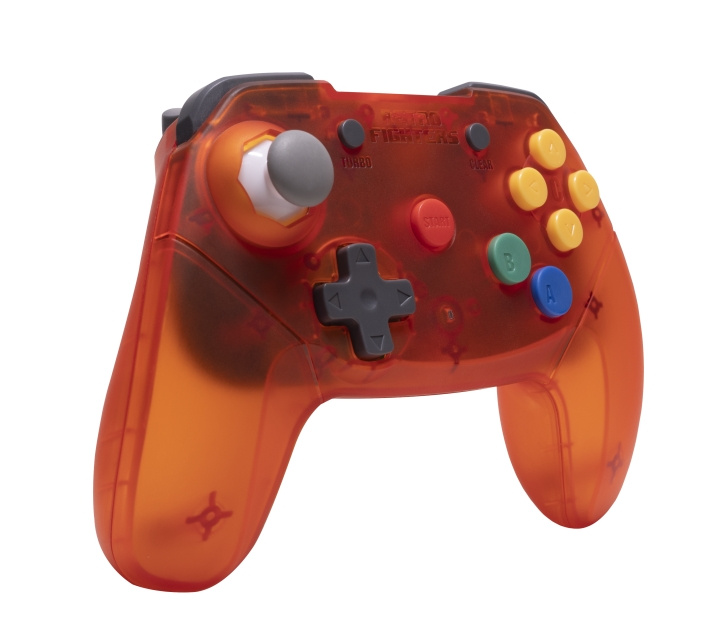 Retro-Fighters Brawler64 2.4G Controller - Orange i gruppen HJEMMEELEKTRONIK / Spilkonsoller og tilbehør / Nintendo Wii hos TP E-commerce Nordic AB (D28449)