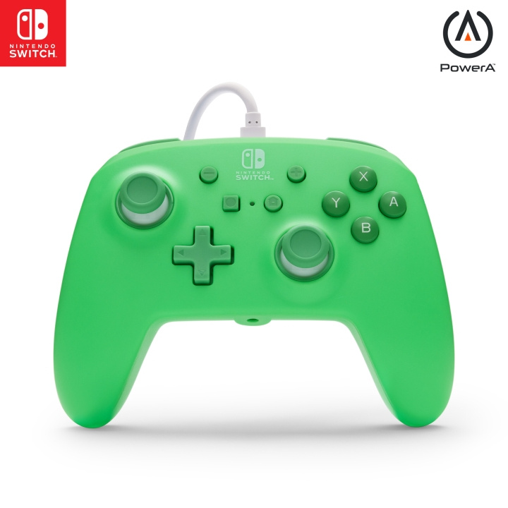 PowerA Enhanced Wired Controller - Seafoam Green/ Nintendo Switch i gruppen HJEMMEELEKTRONIK / Spilkonsoller og tilbehør / Nintendo Switch hos TP E-commerce Nordic AB (D28564)