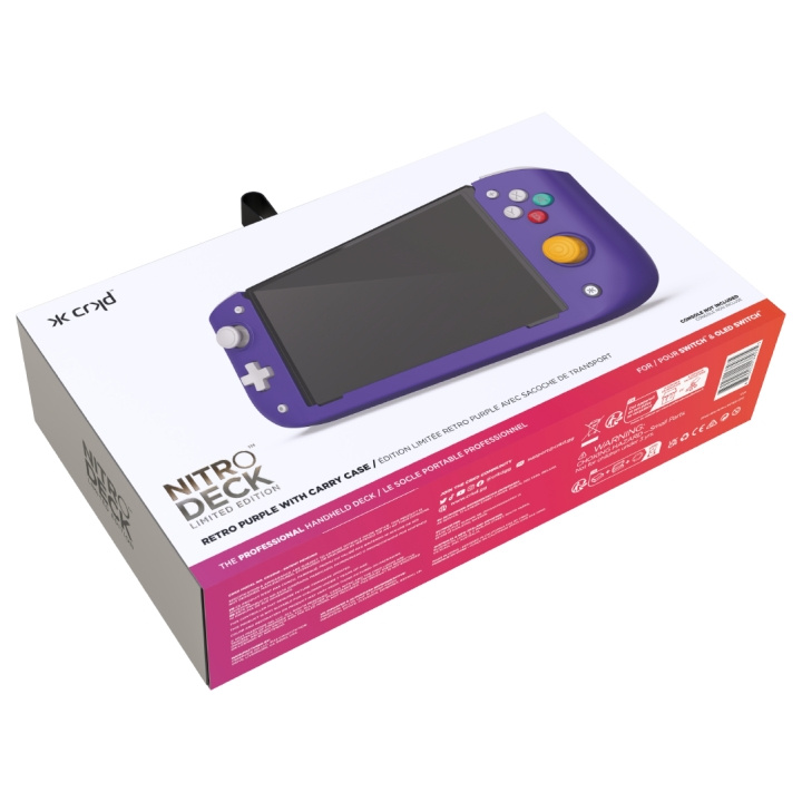 Cracked Nitro Deck Retro - Lilla i gruppen HJEMMEELEKTRONIK / Spilkonsoller og tilbehør / Nintendo Switch hos TP E-commerce Nordic AB (D28584)