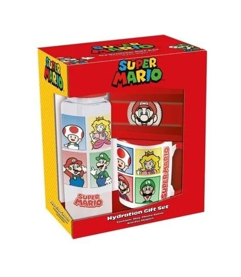 Pyramid International SUPER MARIO (4 FARVER) GAVESÆT (PLASTIKFLASKE, KRUS & MAGNET) V2 i gruppen SPORT, FRITID & HOBBY / Sjove gadgets / Krus hos TP E-commerce Nordic AB (D28594)