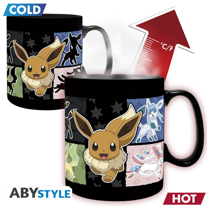 Abysse POKEMON Krus Heat Change - Eevee - 460 ml i gruppen SPORT, FRITID & HOBBY / Sjove gadgets / Krus hos TP E-commerce Nordic AB (D28629)