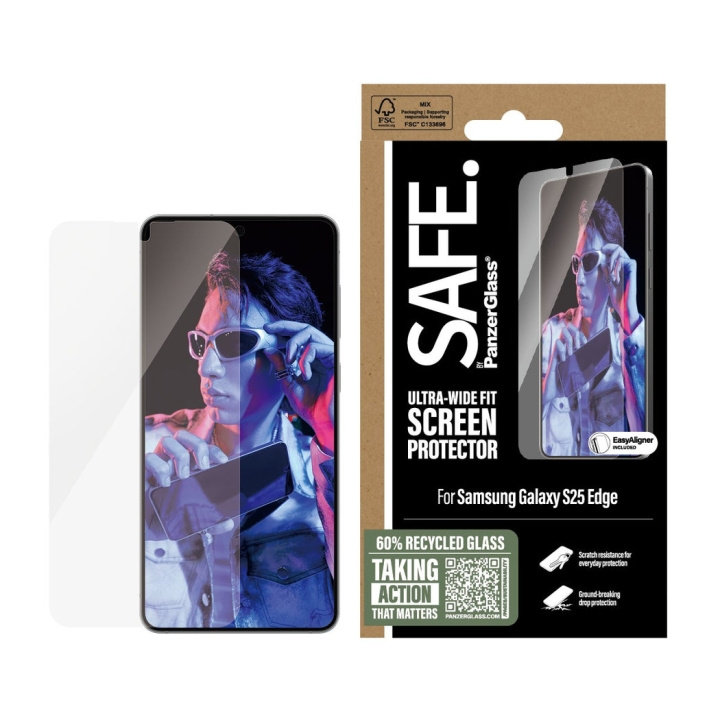 Panzer SAFE. by PanzerGlass - Skærmbeskyttelse Samsung S25 Edge - Ultra-Wide Fit i gruppen SMARTPHONES & TABLETS / Mobil Beskyttelse / Samsung hos TP E-commerce Nordic AB (D28650)