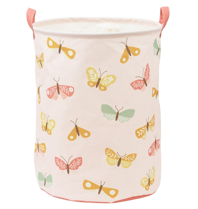 A little lovely company Opbevaringspose - Butterﬂies - 40 x 50 x 40 cm i gruppen LEGETØJ, BØRN & BABY / Børneværelse / Opbevaring hos TP E-commerce Nordic AB (D28671)