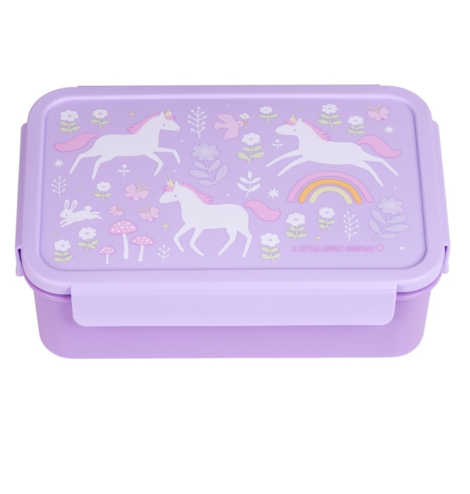 A little lovely company Bento-madkasse - Unicorn Dreams (BBUDPU70) i gruppen LEGETØJ, BØRN & BABY / Mad & Drikke / Børnebestik og tallerkener hos TP E-commerce Nordic AB (D28679)