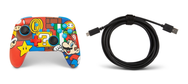 PowerA Forbedret trådløs controller - Mario Pop/ Nintendo Switch i gruppen HJEMMEELEKTRONIK / Spilkonsoller og tilbehør / Nintendo Switch hos TP E-commerce Nordic AB (D28720)