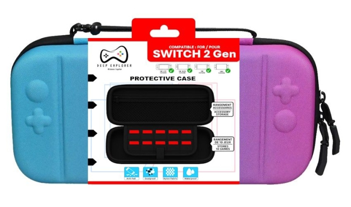 Deep Explorer Beskyttende etui i pink i gruppen HJEMMEELEKTRONIK / Spilkonsoller og tilbehør / Nintendo Switch 2 hos TP E-commerce Nordic AB (D28729)