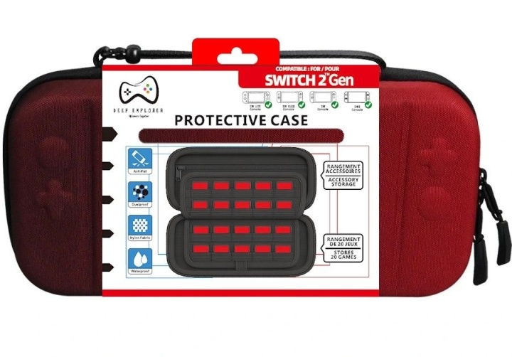 Deep Explorer Beskyttende etui rød i gruppen HJEMMEELEKTRONIK / Spilkonsoller og tilbehør / Nintendo Switch 2 hos TP E-commerce Nordic AB (D28730)