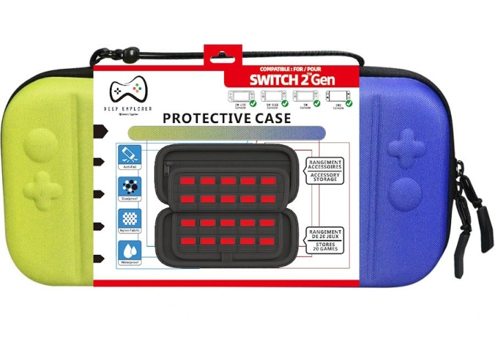 Deep Explorer Beskyttende etui i blå i gruppen HJEMMEELEKTRONIK / Spilkonsoller og tilbehør / Nintendo Switch 2 hos TP E-commerce Nordic AB (D28731)
