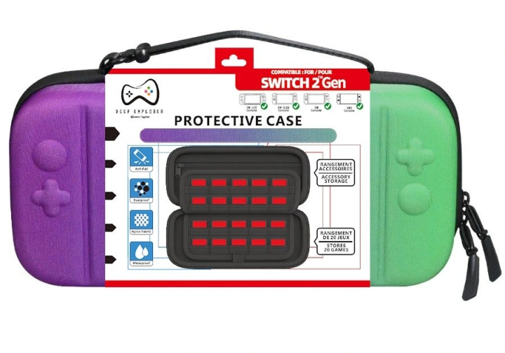 Deep Explorer Beskyttende etui i grøn i gruppen HJEMMEELEKTRONIK / Spilkonsoller og tilbehør / Nintendo Switch 2 hos TP E-commerce Nordic AB (D28732)