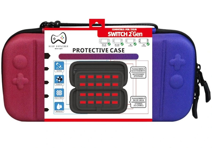 Deep Explorer Beskyttende etui i blå i gruppen HJEMMEELEKTRONIK / Spilkonsoller og tilbehør / Nintendo Switch 2 hos TP E-commerce Nordic AB (D28733)
