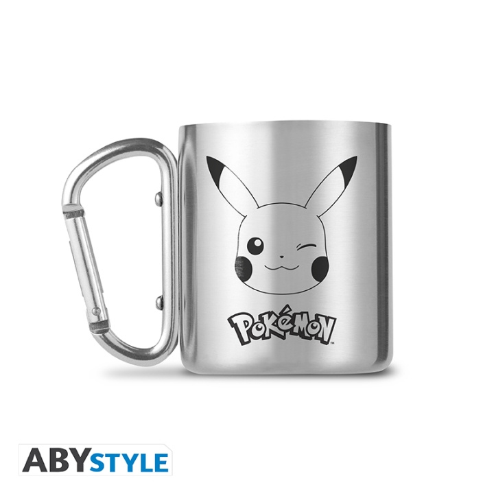 Abysse Pokemon krus med karabinhage - Pikachu - 235 ml i gruppen SPORT, FRITID & HOBBY / Sjove gadgets / Krus hos TP E-commerce Nordic AB (D28771)