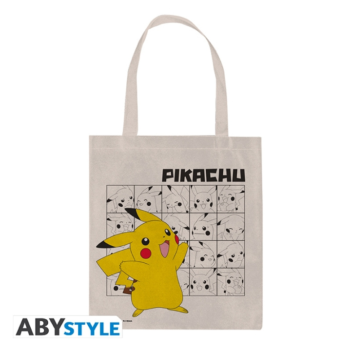 Abysse Tote Bag Pikachu - Neutral Beige - 37 x 42 cm i gruppen SPORT, FRITID & HOBBY / Sjove gadgets / Samlergenstande hos TP E-commerce Nordic AB (D28772)