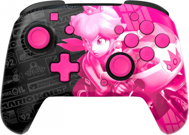 PDP Gaming Rematch Wireless Controller Grand Prix Peach Licensed Switch i gruppen HJEMMEELEKTRONIK / Spilkonsoller og tilbehør / Nintendo Switch hos TP E-commerce Nordic AB (D28803)