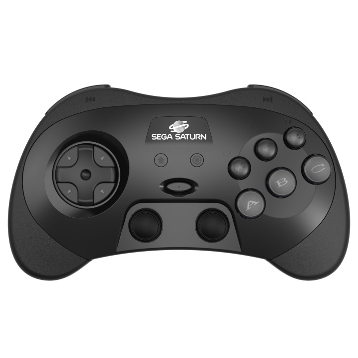 Retro-Bit SEGA Saturn PRO Controller - Sort i gruppen HJEMMEELEKTRONIK / Spilkonsoller og tilbehør / Nintendo Switch hos TP E-commerce Nordic AB (D28824)