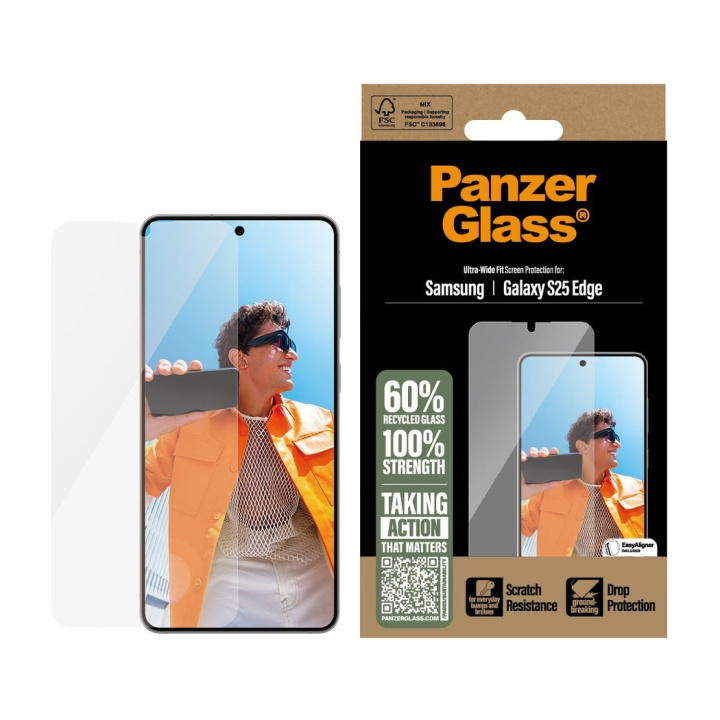 Panzer Glas - Skærmbeskytter Samsung S25 Edge - Ultra-wide fit i gruppen SMARTPHONES & TABLETS / Mobil Beskyttelse / Samsung hos TP E-commerce Nordic AB (D28889)