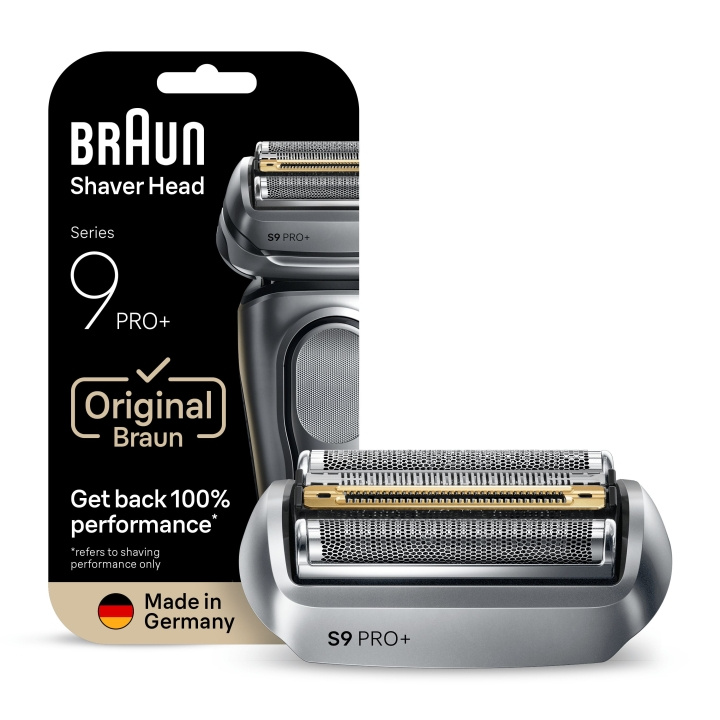 Braun Series 9 PRO+ elektrisk barbermaskine - ORIGINAL udskiftningshoved, 96M - Sølv i gruppen SKØNHED & HELSE / Hår og styling / Barbering og trimning / Barbermaskiner hos TP E-commerce Nordic AB (D28927)