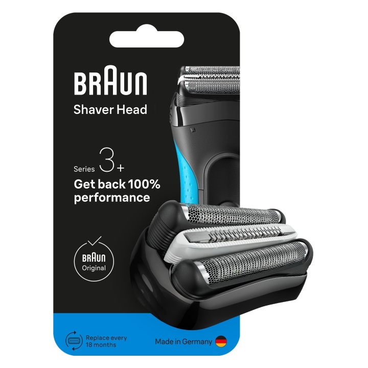 Braun Series 3+ elektrisk barbermaskine ORIGINAL udskiftningshoved, 32B - Sort i gruppen SKØNHED & HELSE / Hår og styling / Barbering og trimning / Barbermaskiner hos TP E-commerce Nordic AB (D28928)