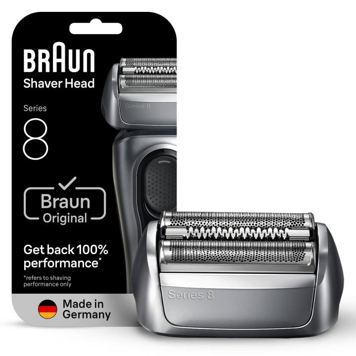 Braun Series 8 elektrisk barbermaskine - ORIGINAL udskiftningshoved, 83M - Sølv i gruppen SKØNHED & HELSE / Hår og styling / Barbering og trimning / Barbermaskiner hos TP E-commerce Nordic AB (D28930)