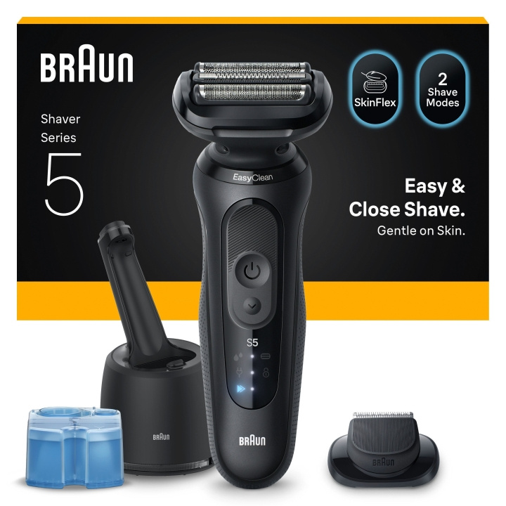 Braun Series 5 elektrisk barbermaskine - sort i gruppen SKØNHED & HELSE / Hår og styling / Barbering og trimning / Barbermaskiner hos TP E-commerce Nordic AB (D28931)