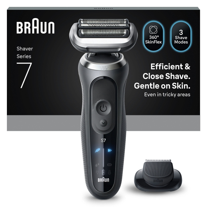 Braun Series 7 elektrisk barbermaskine - grå i gruppen SKØNHED & HELSE / Hår og styling / Barbering og trimning / Barbermaskiner hos TP E-commerce Nordic AB (D28937)