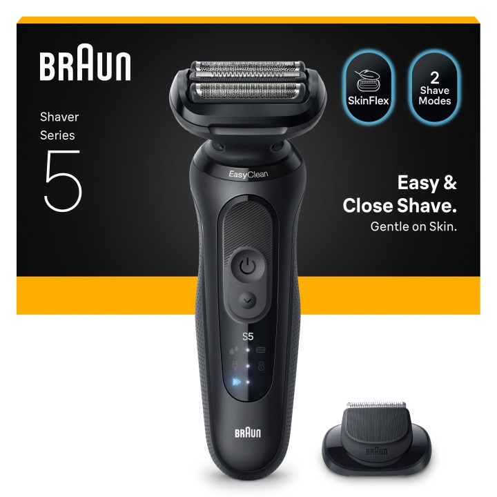Braun Series 5 elektrisk barbermaskine - sort i gruppen SKØNHED & HELSE / Hår og styling / Barbering og trimning / Barbermaskiner hos TP E-commerce Nordic AB (D28938)