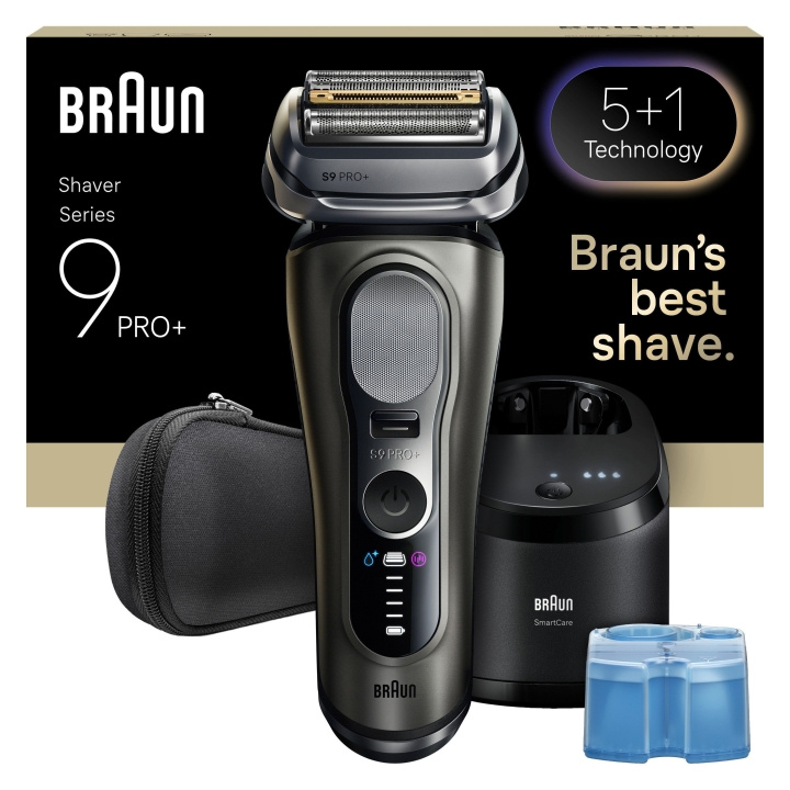 Braun Series 9 PRO+ elektrisk barbermaskine - Pro SensoAdapt, SmartCare Center, 9655CC - grafitgrå i gruppen SKØNHED & HELSE / Hår og styling / Barbering og trimning / Barbermaskiner hos TP E-commerce Nordic AB (D28946)