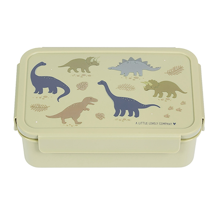 A little lovely company Bento-madkasse - Dinosaurer - 22 x 7,5 x 14,5 cm i gruppen LEGETØJ, BØRN & BABY / Mad & Drikke / Børnebestik og tallerkener hos TP E-commerce Nordic AB (D29011)