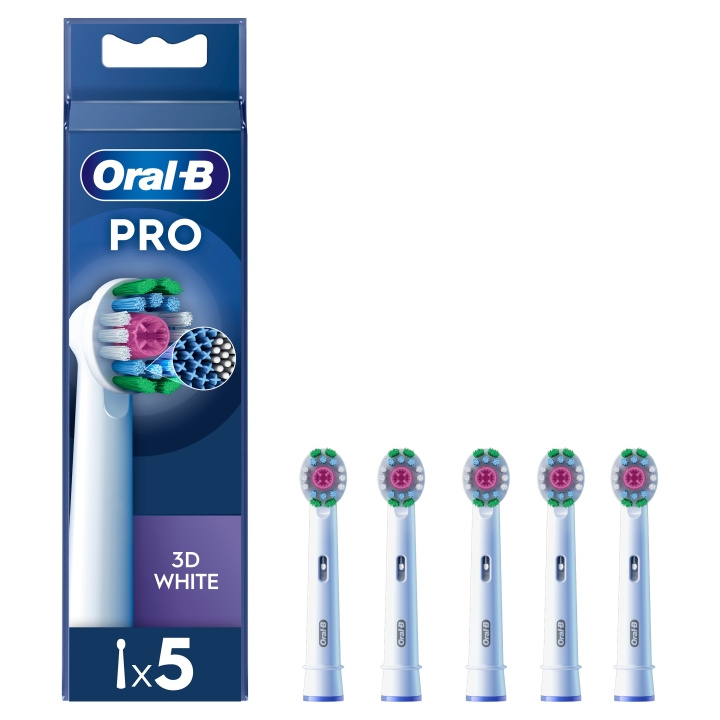 Oral B Pro 3D White Tandbørstehoveder - Hvid - 5 stk i gruppen SKØNHED & HELSE / Oral pleje / Tilbehør til elektriske tandbørster hos TP E-commerce Nordic AB (D29024)