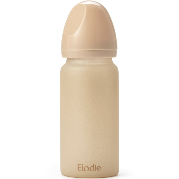 Elodie Details Glass Feeding Bottle, Pure Khaki i gruppen LEGETØJ, BØRN & BABY / Mad & Drikke / Sutteflasker og tilbehør hos TP E-commerce Nordic AB (D29031)