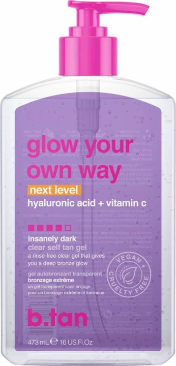 b.tan Glow Your Own Way NEXT LEVEL Tan Gel 473 ml i gruppen SKØNHED & HELSE / Hudpleje / Tanning / Brun uden sol hos TP E-commerce Nordic AB (D29386)