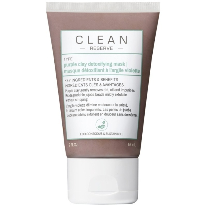 Clean Reserve - Purple Clay Detox Face Mask 59ml i gruppen SKØNHED & HELSE / Hudpleje / Ansigt / Masker hos TP E-commerce Nordic AB (D29406)
