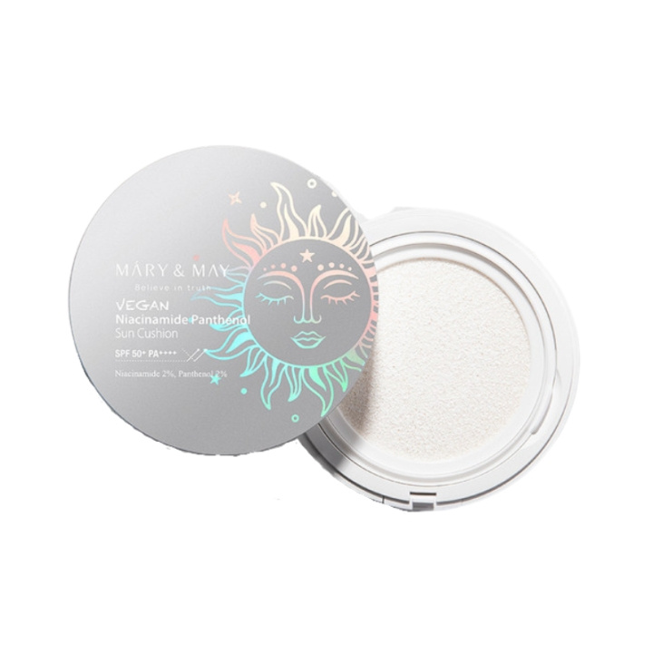 Mary&May Vegansk Niacinamid Panthenol Sun Cushion SPF50+ PA++++ - 25 g i gruppen SKØNHED & HELSE / Hudpleje / Tanning / Solbeskyttelse hos TP E-commerce Nordic AB (D29422)
