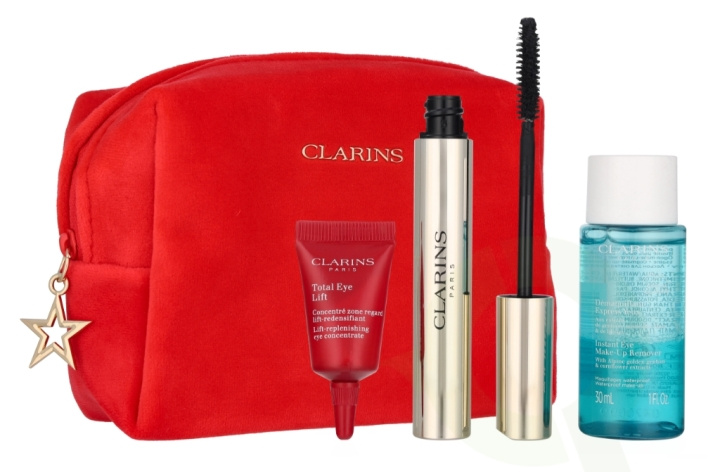 Clarins Supra Volume Mascara Set 41 ml Supra Volume Mascara 8ml/3ml/30ml i gruppen SKØNHED & HELSE / Makeup / Øjne og øjenbryn / Mascara hos TP E-commerce Nordic AB (D29598)