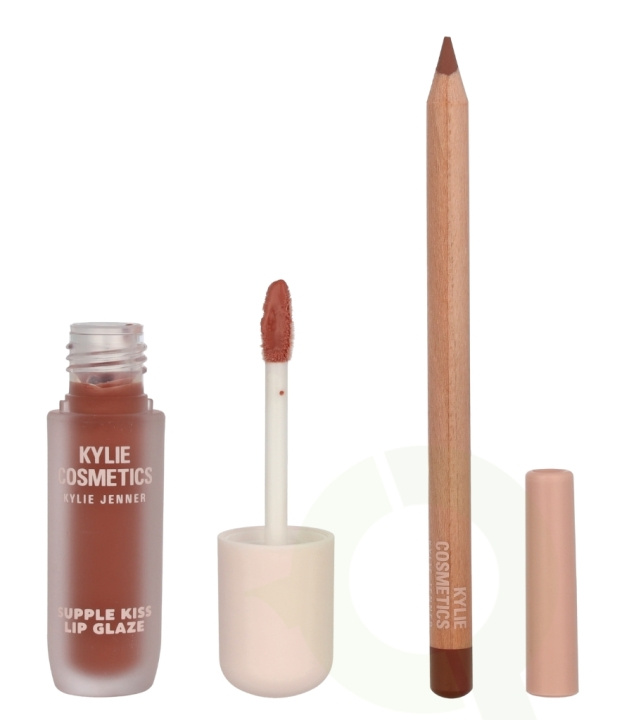 Kylie Jenner Kylie Cosmetics Supple Kiss & Precision Pout Lip Duo 4.14 ml Supple Kiss Lip Glaze 3ml/Lip Pencil 1,14g i gruppen SKØNHED & HELSE / Makeup / Læber / Lip gloss hos TP E-commerce Nordic AB (D29638)