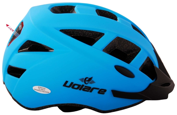 Volare Cykelhjelm - Blå m/LED 54-58 cm (1128) i gruppen SPORT, FRITID & HOBBY / Sportsudstyr / Cykel tilbehør / Hjelme hos TP E-commerce Nordic AB (D29664)