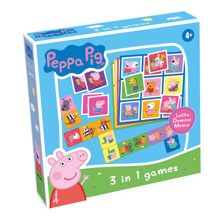 Peppa Pig 3 i 1 Memo (60480) i gruppen LEGETØJ, BØRN & BABY / Spil / Brætspil hos TP E-commerce Nordic AB (D29681)