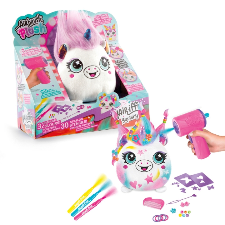 Airbrush Plush Hair\'iffic 17 cm Squish Pal - Prinsesse (1040111) i gruppen LEGETØJ, BØRN & BABY / Babyleg (0-3 år) / Tøjdyr hos TP E-commerce Nordic AB (D29752)