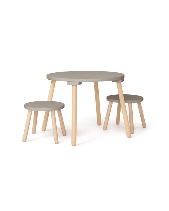 Kids Concept Skammel- og bordsæt - Lysebrun - 77x77x46 cm i gruppen LEGETØJ, BØRN & BABY / Børneværelse / Øvrig indretning hos TP E-commerce Nordic AB (D29824)
