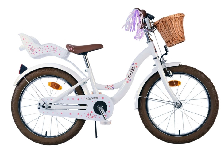 Volare Børnecykel 18 - Blossom White (51834) i gruppen LEGETØJ, BØRN & BABY / Udeleg & Sport / Cykler og scootere hos TP E-commerce Nordic AB (D29888)